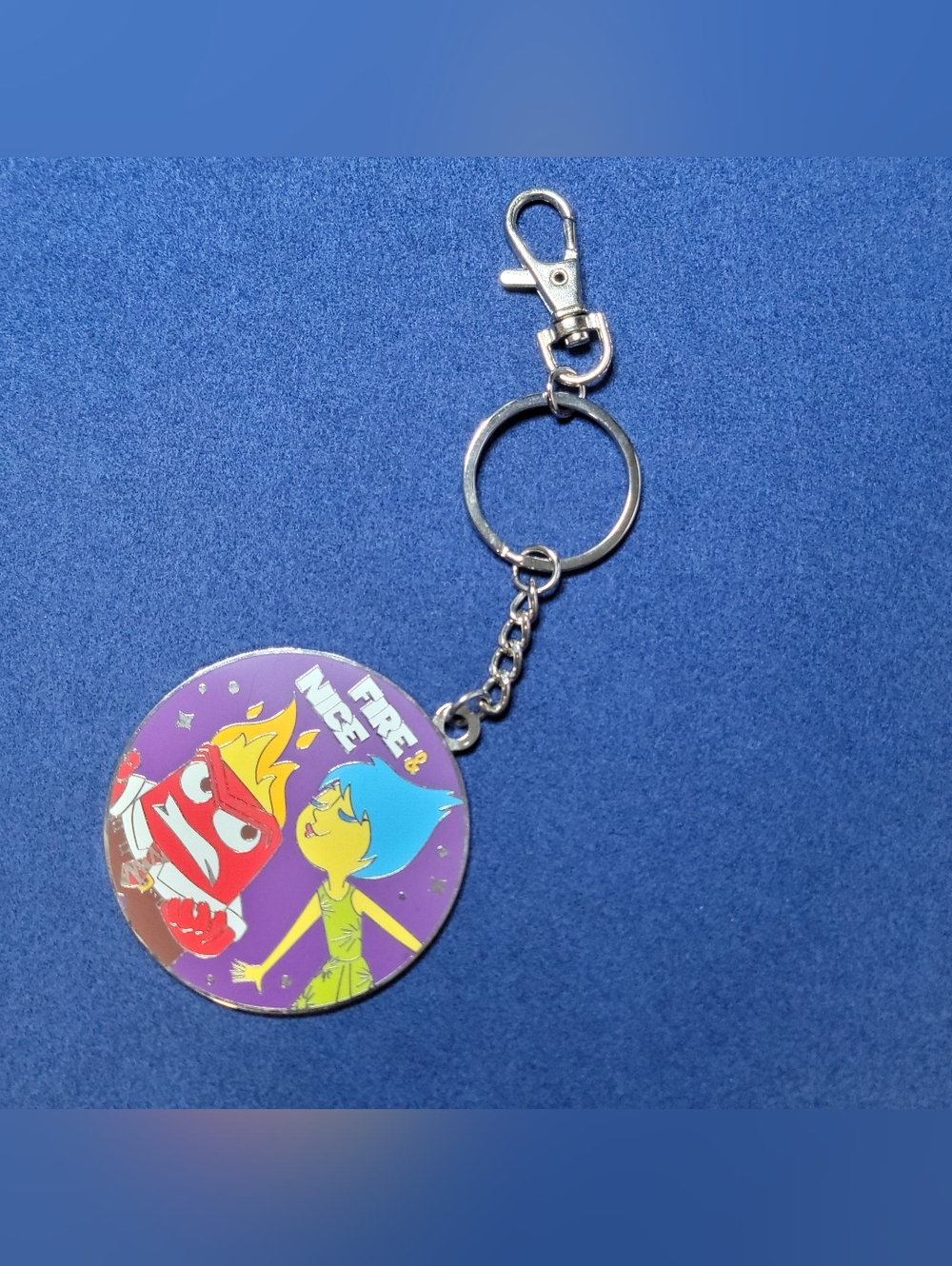 Disney Inside Out Fire & Nice Pixar Fest Keychain Charm (Anger & Joy)